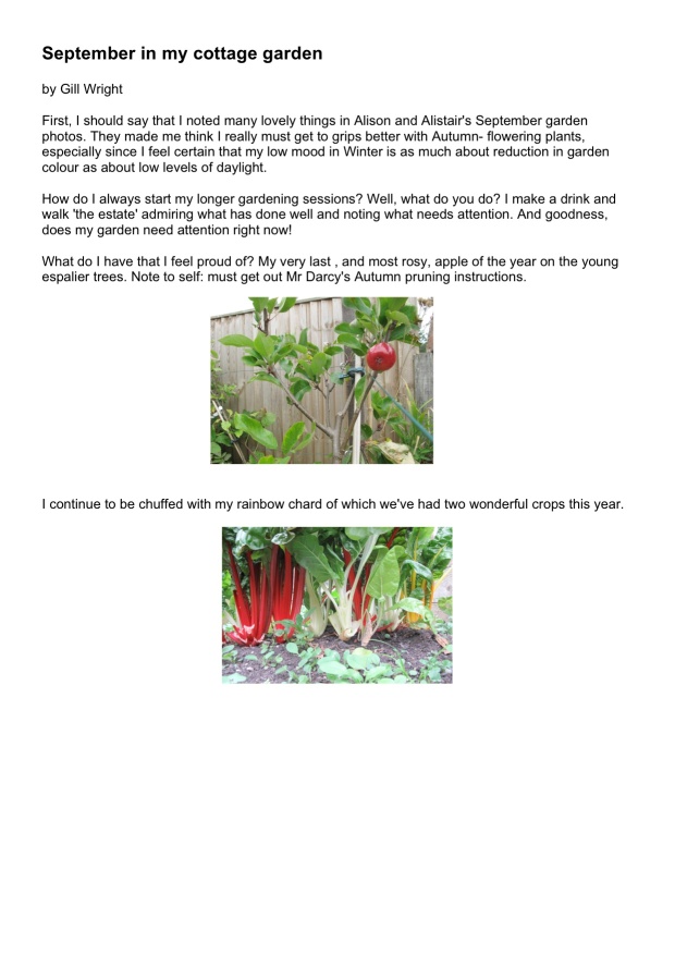 Gardening journal Sept 2014-pg 1